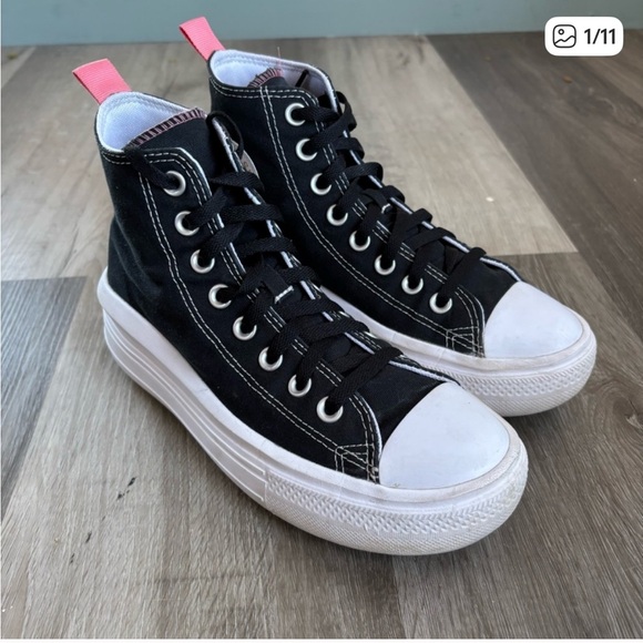 Converse Shoes - Converse Chuck Taylor All Star Move Platform Black and Pink Size 7